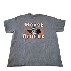 Moose Riders Motorcycle Crew Graphic Tshirt Size XL